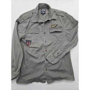 Lazer LZR Garment Company Authentic Dry Goods Jacket Mens Size M Patches ML77000